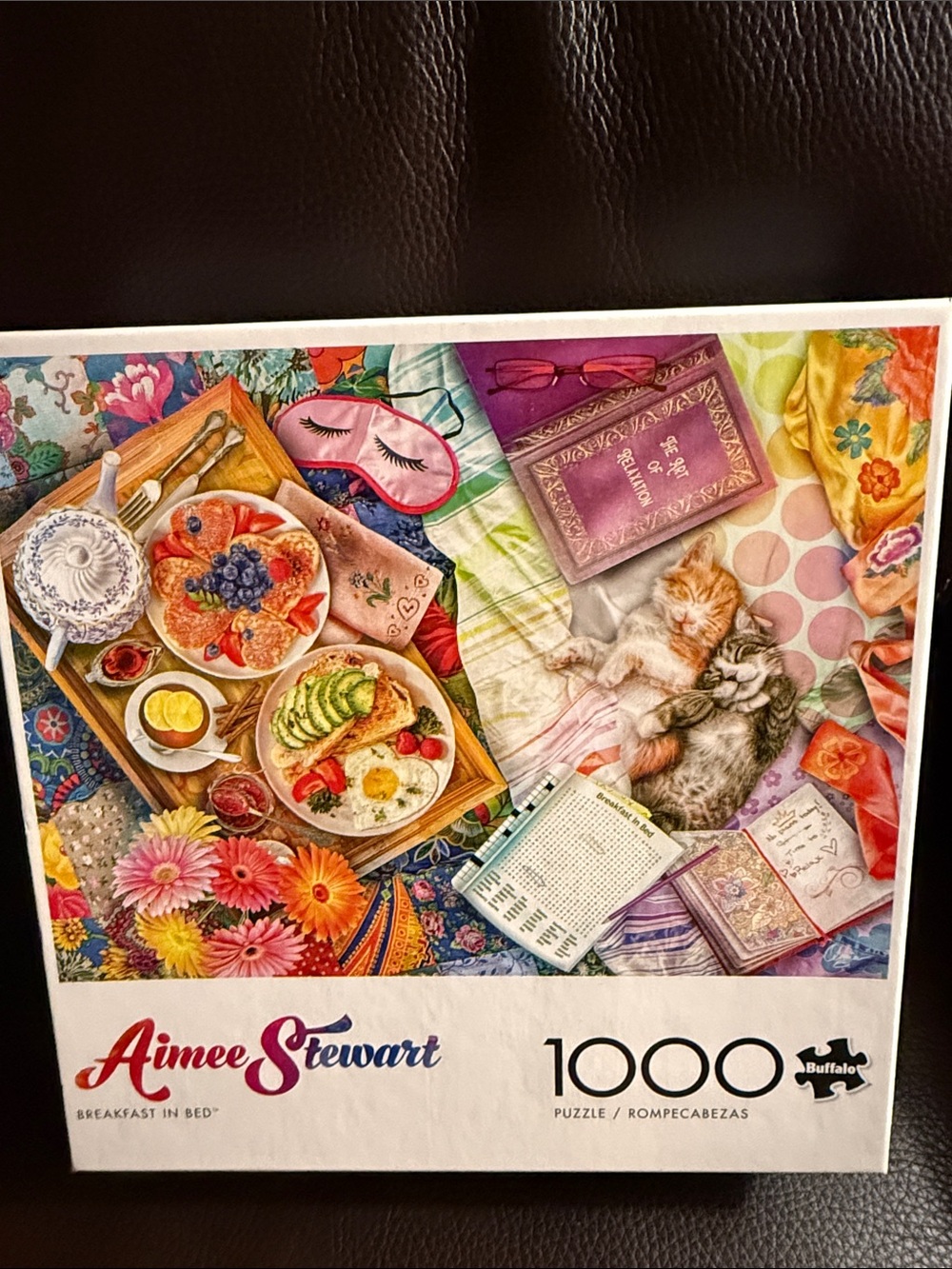 Aimee Stewart Breakfast in Bed Jigsaw Puzzle.  1000 pieces with poster